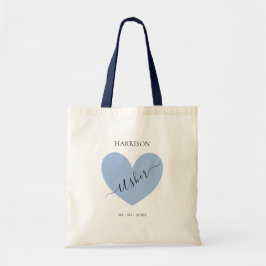 Bolso De Tela Usher Blue Heart Personalizado