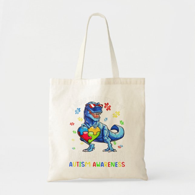 Bolso De Tela Uso Azul Para Concienciar Sobre El Autismo, Concie (Frente)