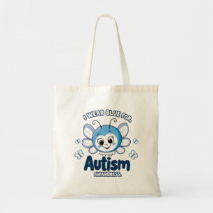 Bolso De Tela Uso el azul para la conciencia del autismo
