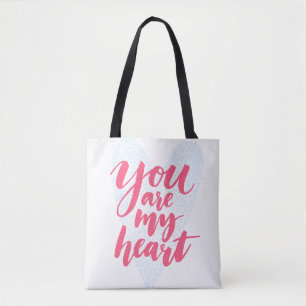 Bolso De Tela Usted es mi corazón