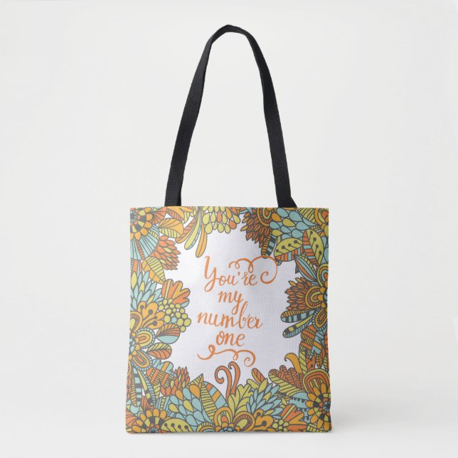 Bolso De Tela Usted es mi número uno (Anverso)