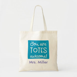 Bolso De Tela Usted es tote verde azulado personalizado