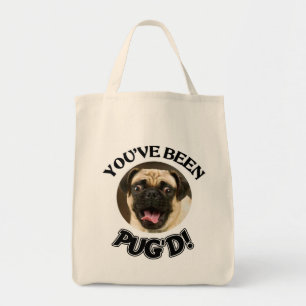 Bolso De Tela USTED HA SIDO PUG'D - TOTE DIVERTIDO del BARRO