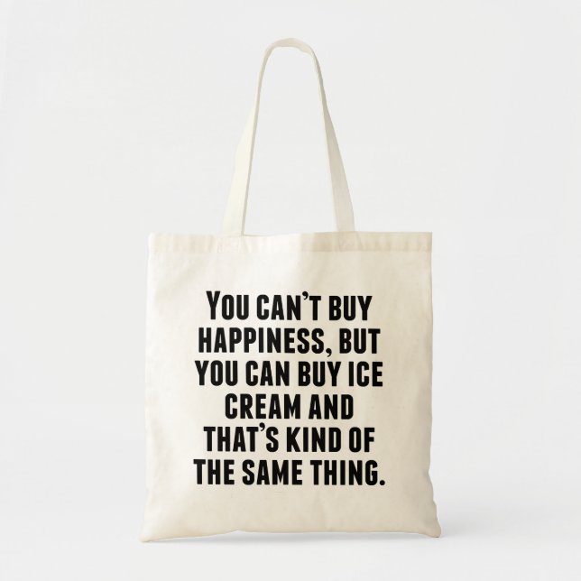 Bolso De Tela Usted puede comprar helado (Frente)