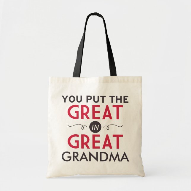 Bolso De Tela Usted puso el grande en gran abuela (Frente)
