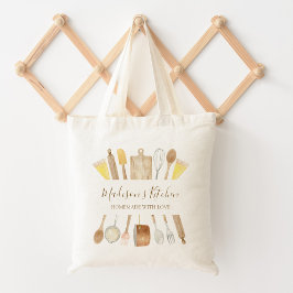 Bolso De Tela Utensilios de cocina personalizados con acuarela