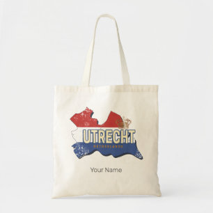 Bolso De Tela Utrecht Países Bajos Map Dutch Vintage Souvenir