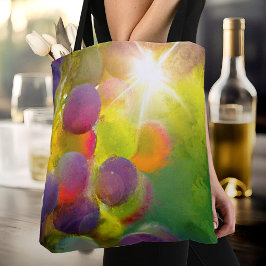 Bolso De Tela Uvas coloridas Amantes del vino Tote Bag