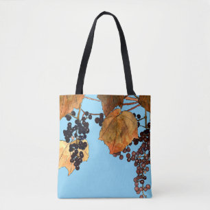 Bolso De Tela Uvas de escarcha de Art Nouveau
