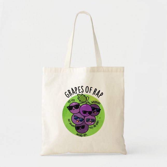 Bolso De Tela Uvas De Rap Fruit Funny (Frente)