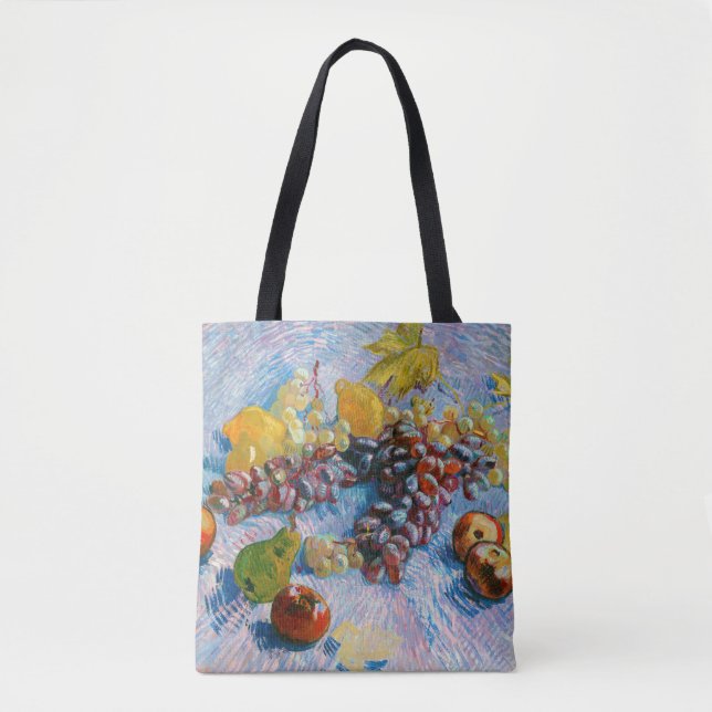 Bolso De Tela Uvas, leones, peras y manzanas, Van Gogh (Anverso)
