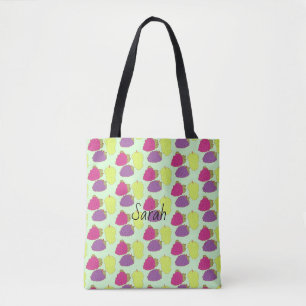 Bolso De Tela Uvas Rojas, Verdes Y Púrpura