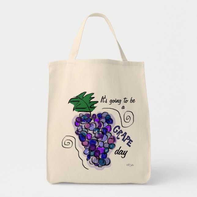 Bolso De Tela Uvas Whimsy (Frente)