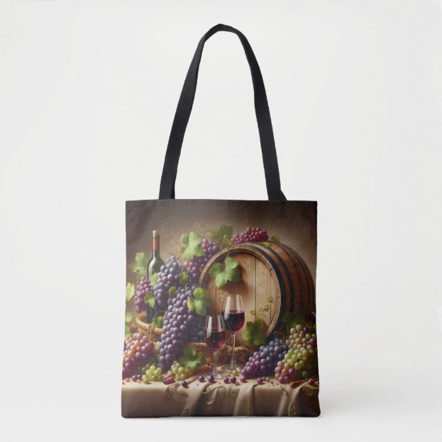 Bolso De Tela Uvas y vida residual del vino (Anverso)