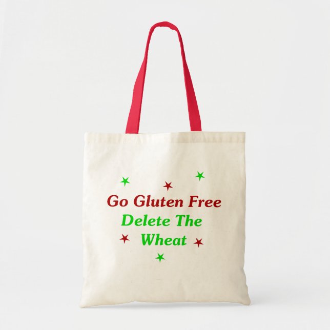 Bolso De Tela Va el gluten libre: Suprima el trigo (Frente)