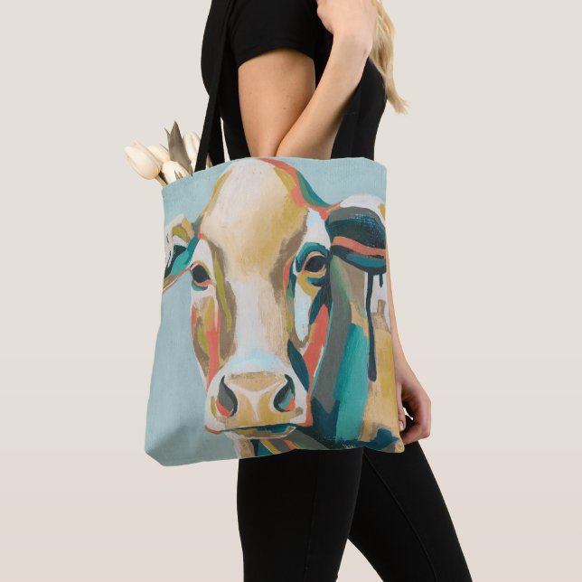 Bolso De Tela Vaca colorida (Detalle)