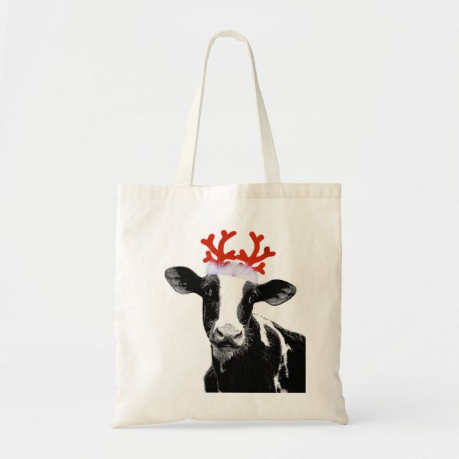 Bolso De Tela Vaca con las astas del reno (Frente)