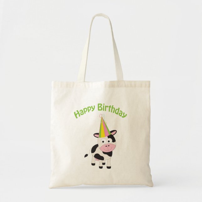 Bolso De Tela Vaca de cumpleaños (Frente)