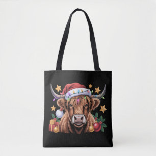 Bolso De Tela Vaca de las Tierras Altas de Navidad Novillas Gran