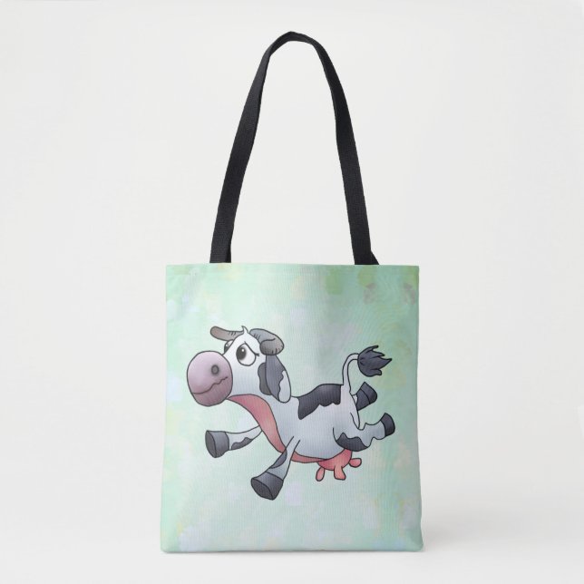 Bolso De Tela vaca divertida (Anverso)