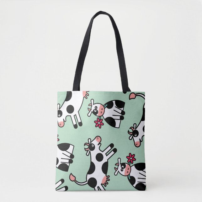 Bolso De Tela Vaca eléctrica de flores Lolailo 22 (Anverso)