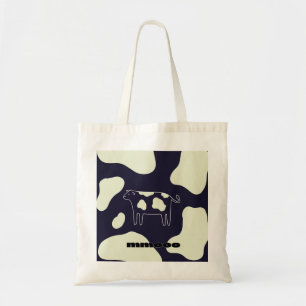 Bolso De Tela Vaca en blanco y negro