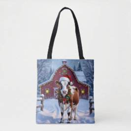 Bolso De Tela Vaca festiva en Navidades de Santa Hat