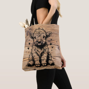 Bolso De Tela Vaca Highland