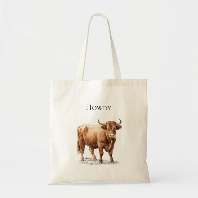 Bolso De Tela Vaca Highland (Frente)