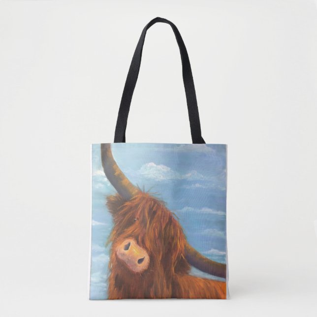 Bolso De Tela Vaca Highland de Escocia (Anverso)