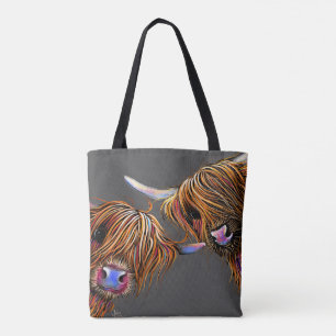 Bolso De Tela Vaca Highland escocesa ‘S&N’ de Shirley MacArt