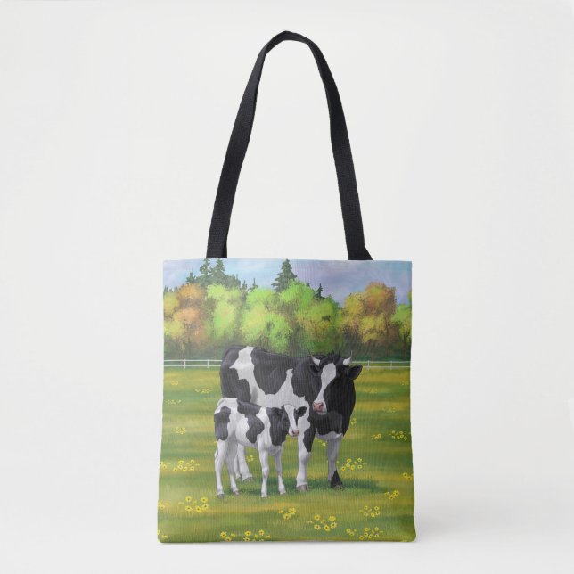 Bolso De Tela Vaca Holstein y ternera en salsa de verano (Anverso)