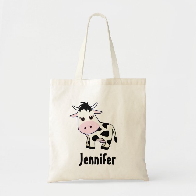 Bolso De Tela Vaca Kawaii (Cute) (Frente)