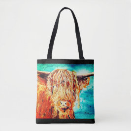 Bolso De Tela Vaca montañosa en un tote
