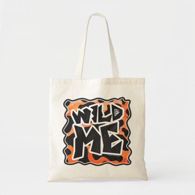 Bolso De Tela Vaca negra y Naranja salvaje de mí (Frente)