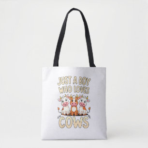 Bolso De Tela Vaca _ Niños y niños, sólo un chico que ama las va