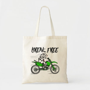 Bolso De Tela vaca personalizado montando una moto