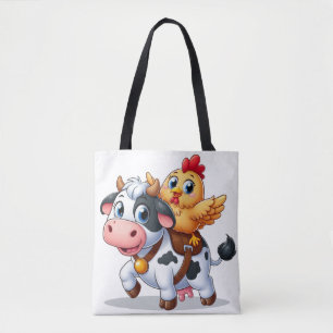 Bolso De Tela vaca/pollo personalizado lindo