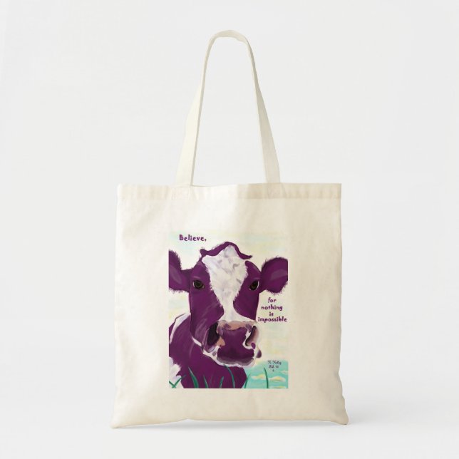 Bolso De Tela Vaca púrpura que comtempla muy posiblemente el (Frente)