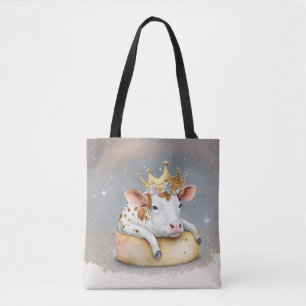 Bolso De Tela Vaca Real Soñando en Trono de Queso
