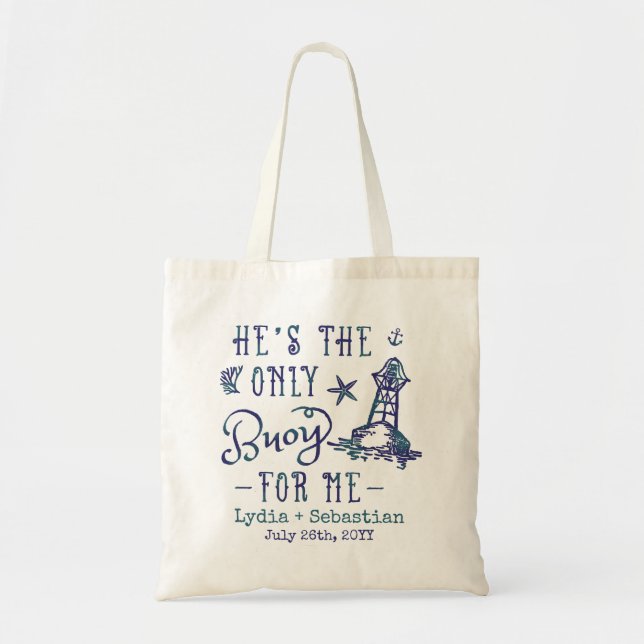 Bolso De Tela Vacaciones a juego lindas de la travesía del (Frente)