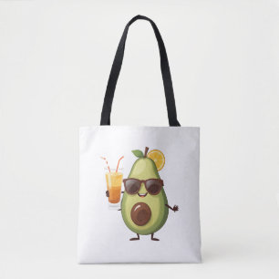 Bolso De Tela Vacaciones alegres y divertidas de aguacate Fruta