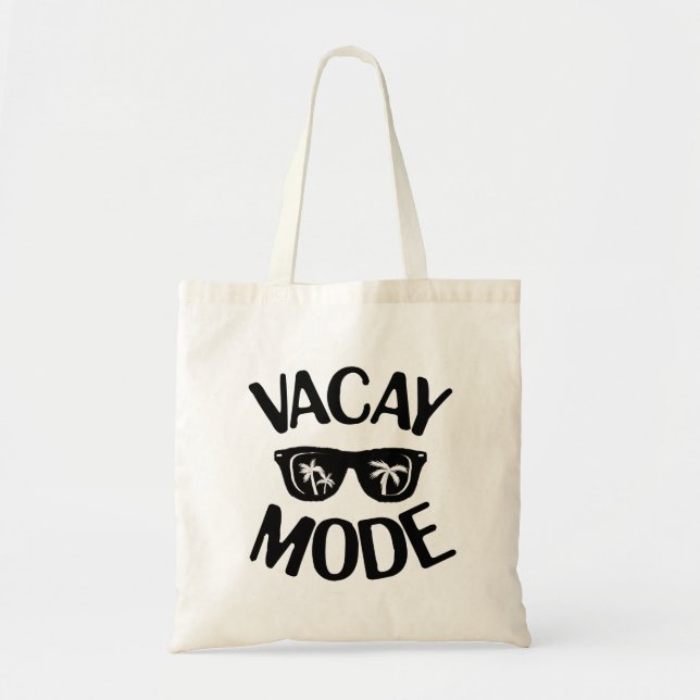 Bolso De Tela Vacaciones Art Vacay Mode Word Text Art (Frente)