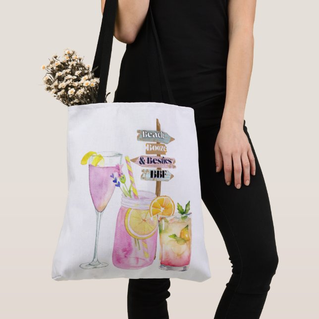 Bolso De Tela vacaciones, bebidas y más (Detalle)