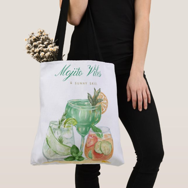 Bolso De Tela vacaciones, bebidas y más (Detalle)