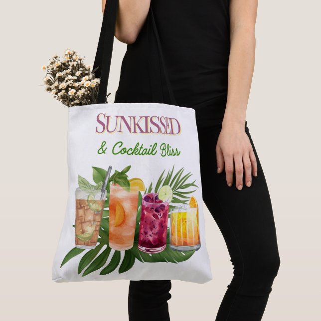 Bolso De Tela vacaciones, bebidas y más (Detalle)