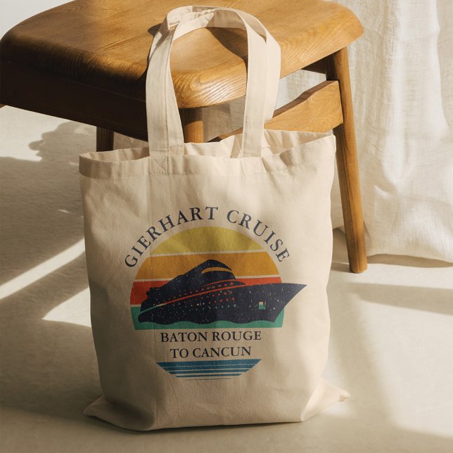 Bolso De Tela Vacaciones coincidentes con Personalizados de viaj (Family Cruise Matching Summer Vacation Tote Bag)