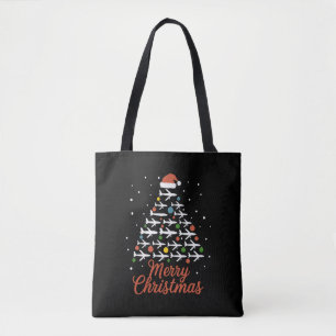 Bolso De Tela Vacaciones de Árbol de Avión de Navidad