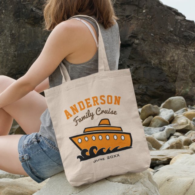 Bolso De Tela Vacaciones de crucero de la familia de nombres per (Subido por el creador)