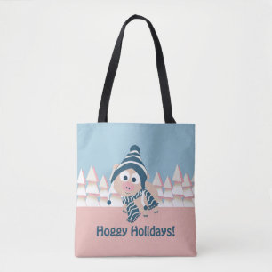 Bolso De Tela ¡Vacaciones de Hoggy! Cojín decorativo de cerdo de